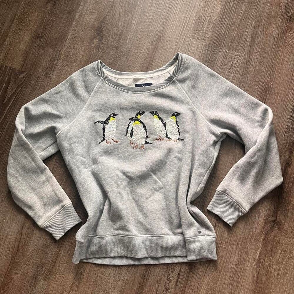 American eagle Women's Grey Sweatshirt